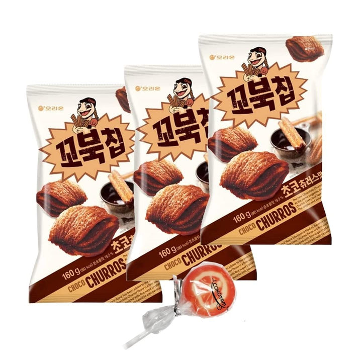 Orion Turtle Chips Choco Churros / Original / Injulmi/Flamin' Lime Flavors Combo