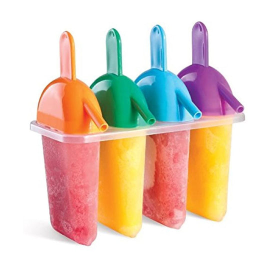 Frozen Ice Popsicle Mold Set with Slurping Straw Drip Guard