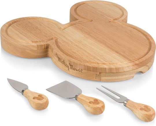 PICNIC TIME Disney Mickey Mouse Head Shaped Cheese Board and Knife Set
