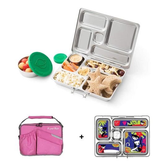 PlanetBox ROVER Eco-Friendly Stainless Steel Bento Lunch Box